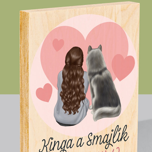 Tvorenie Postavy: Psí Kamarát - Tlač Na Drevo (Vertikálne)