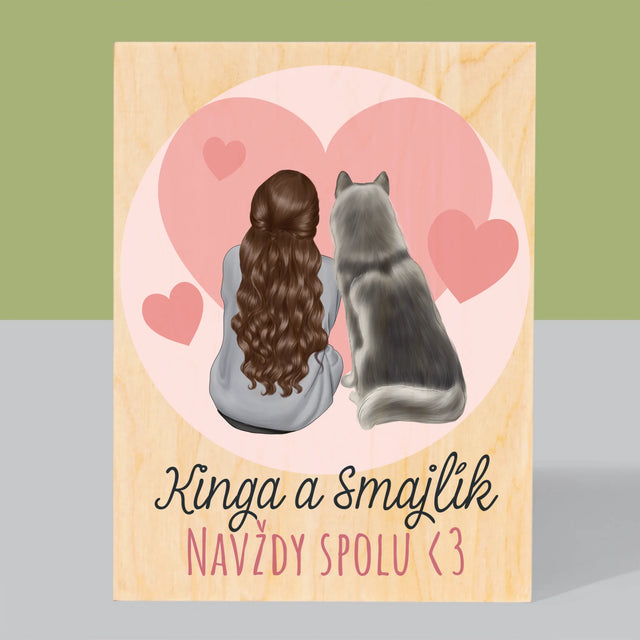 Tvorenie Postavy: Psí Kamarát - Tlač Na Drevo (Vertikálne)