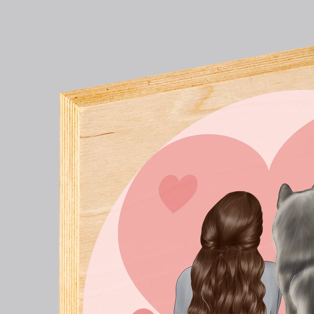 Tvorenie Postavy: Psí Kamarát - Tlač Na Drevo (Vertikálne)