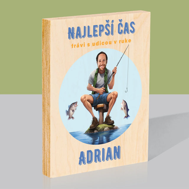 Fotografia A Podpis: Najlepší Čas - Tlač Na Drevo (Vertikálne)