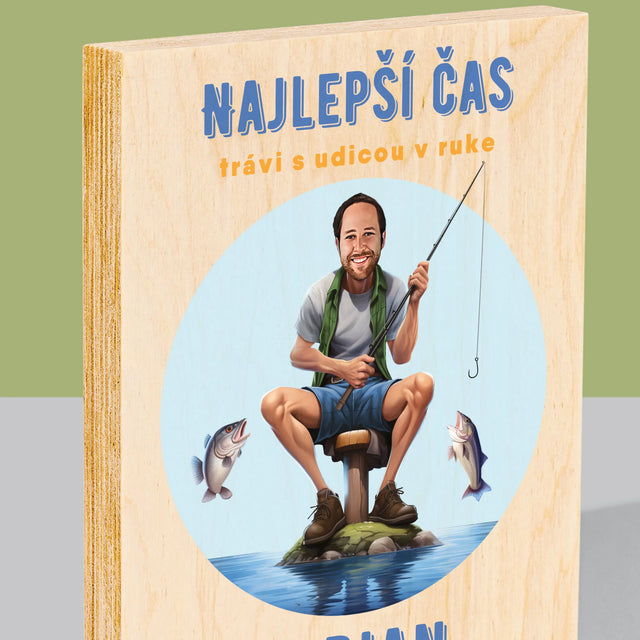 Fotografia A Podpis: Najlepší Čas - Tlač Na Drevo (Vertikálne)