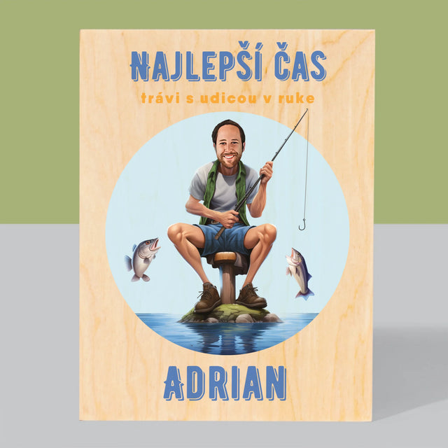 Fotografia A Podpis: Najlepší Čas - Tlač Na Drevo (Vertikálne)