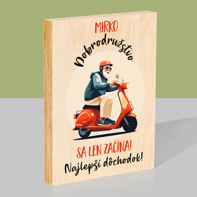 Meno A Podpis: Dobrodružstvo Sa Len Začína - Tlač Na Drevo (Vertikálne)