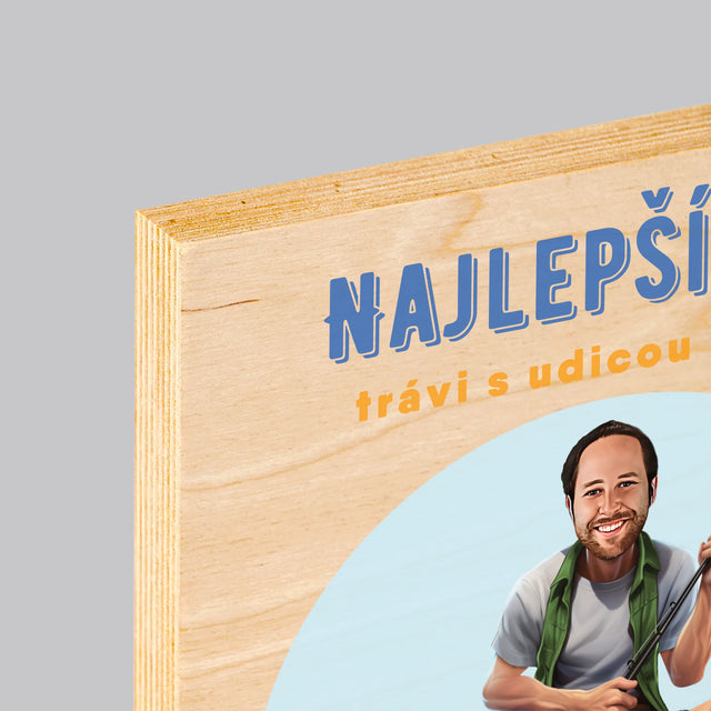 Fotografia A Podpis: Najlepší Čas - Tlač Na Drevo (Vertikálne)