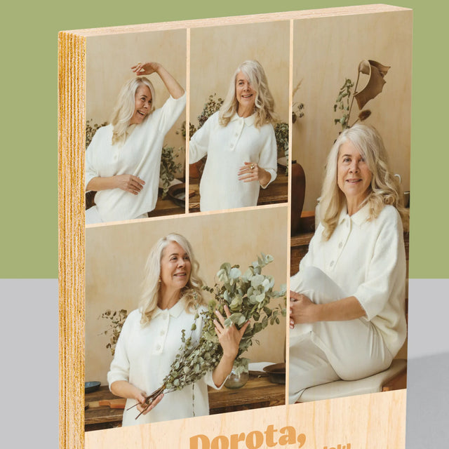 Fotokoláž: Najlepší Dôchodok - Tlač Na Drevo (Vertikálne)