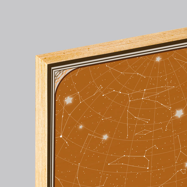 Mapa Hviezd: Mapa Hviezd: Najkrajšie Momenty - Tlač Na Drevo (Vertikálne)