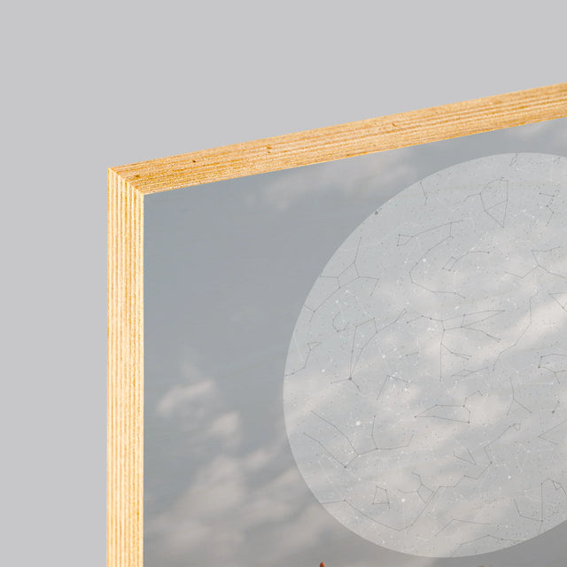 Mapa Hviezd: Svadba - Tlač Na Drevo (Vertikálne)