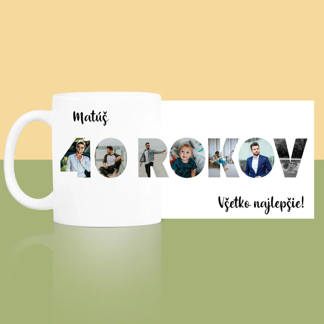 Slovo Z Fotografií: 40 Rokov Z Tvojich Fotografií - Hrnček