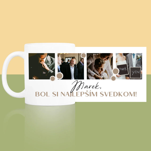 Fotokoláž: Ďakujem Koláž Z Fotiek Pre Svedka - Hrnček