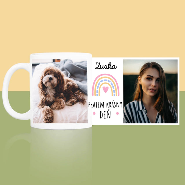 Fotokoláž: Prajem Krásny Deň - Hrnček