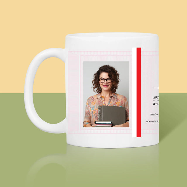 Fotografia A Podpis: Vysvedčenie Najlepšieho Učiteľa - Hrnček