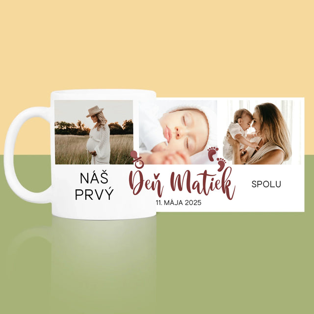Fotokoláž: Náš Prvý Deň Matiek - Hrnček