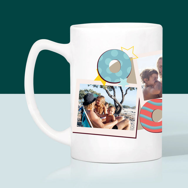 Fotokoláž: Písmená Ocko - Hrnček