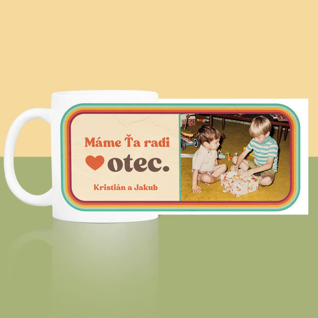 Fotografia A Podpis: Máme Ťa Radi Otec - Hrnček