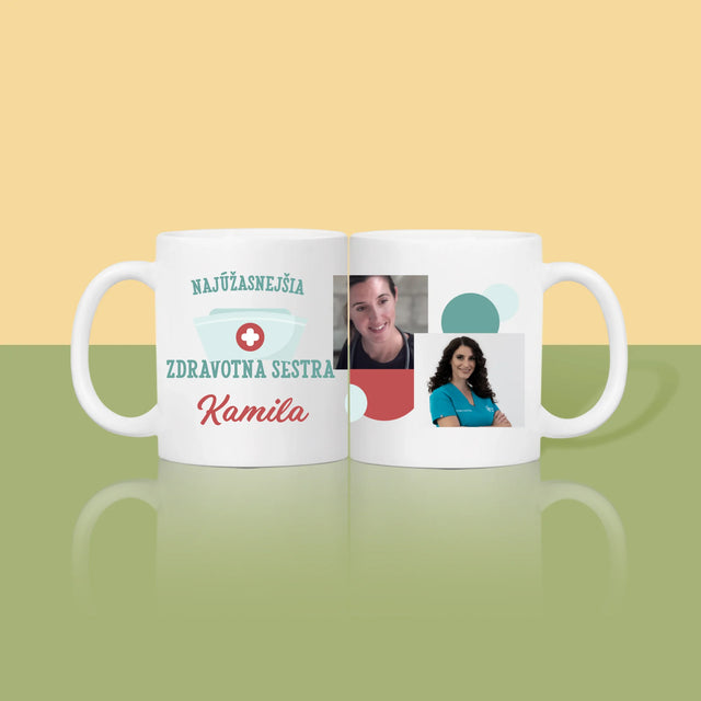 Fotokoláž: Najúžasnejšia Zdravotná Sestra - Hrnček