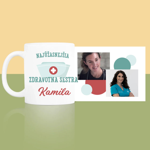 Fotokoláž: Najúžasnejšia Zdravotná Sestra - Hrnček