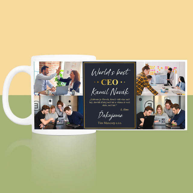 Fotokoláž: Najlepší Šéf - Hrnček