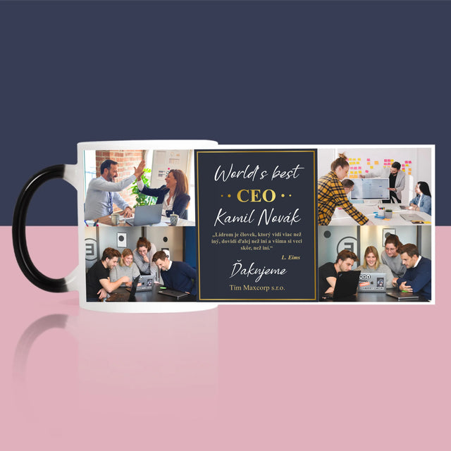 Fotokoláž: Najlepší Šéf - Hrnček