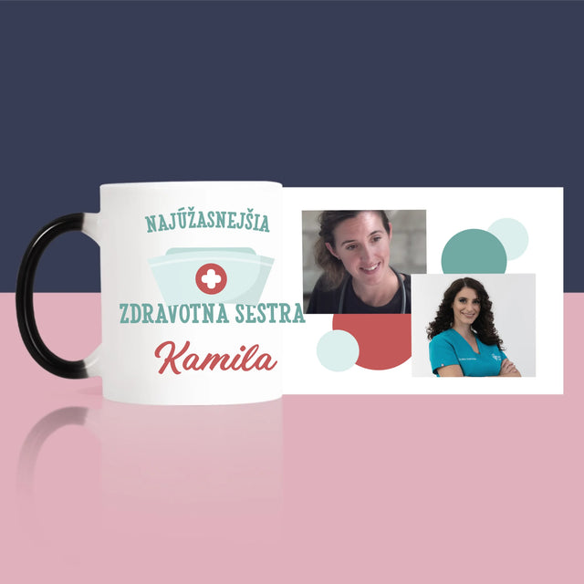 Fotokoláž: Najúžasnejšia Zdravotná Sestra - Hrnček