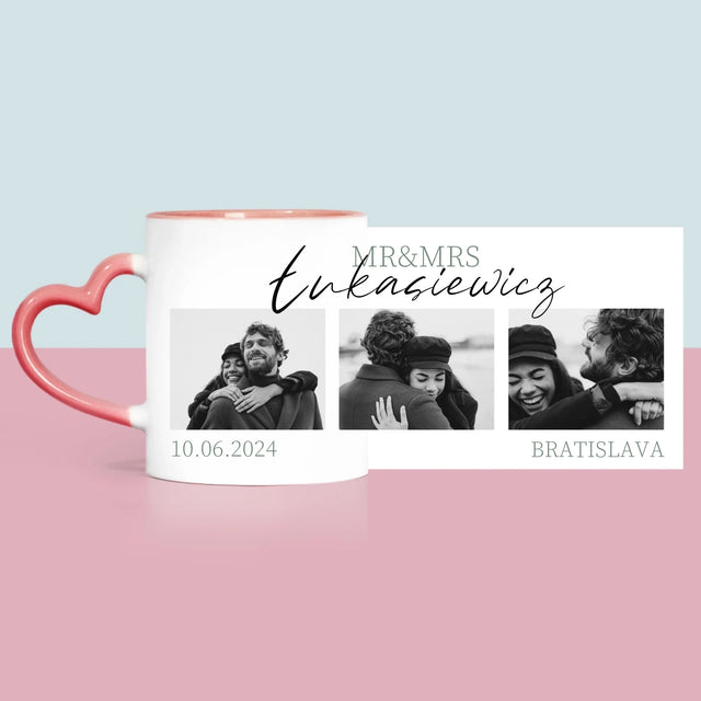 Fotokoláž: Mr&Mrs Svadobné - Hrnček