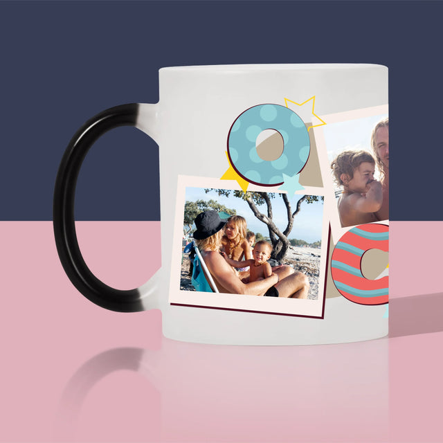 Fotokoláž: Písmená Ocko - Hrnček