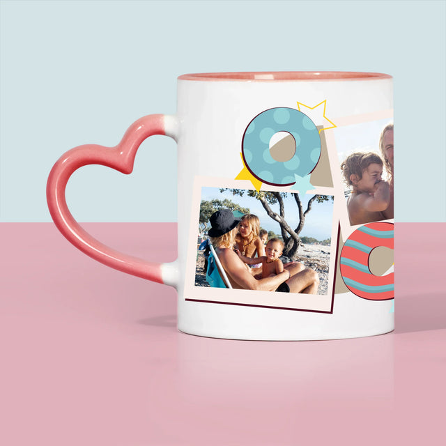 Fotokoláž: Písmená Ocko - Hrnček