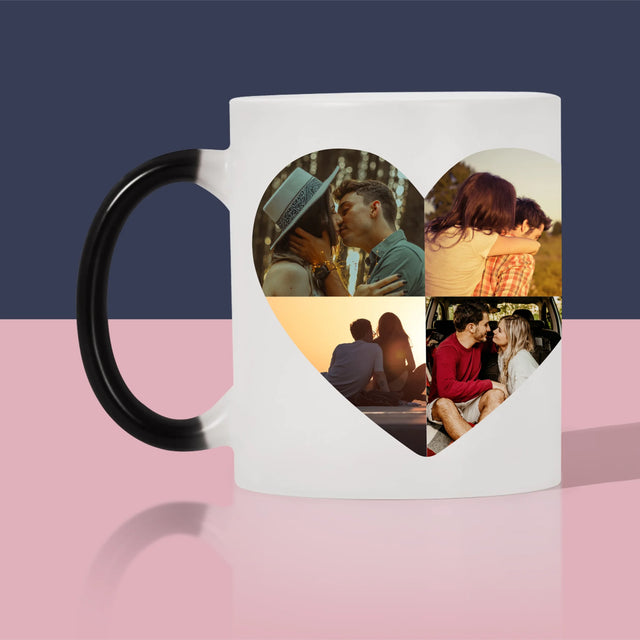 Tvar Z Fotografií: Výročie Srdce - Hrnček