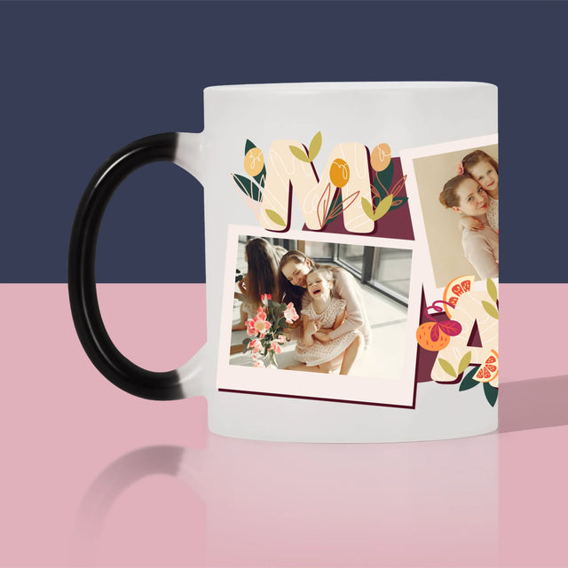 Fotokoláž: Písmená Mama - Hrnček