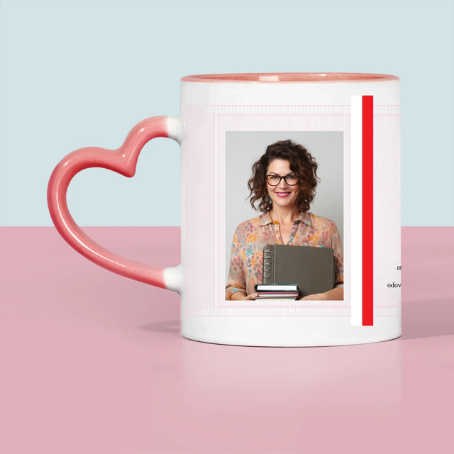 Fotografia A Podpis: Vysvedčenie Najlepšieho Učiteľa - Hrnček