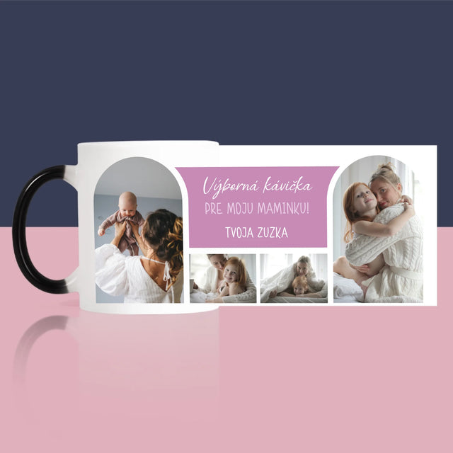 Fotokoláž: Výborná Kávička, Mami - Hrnček