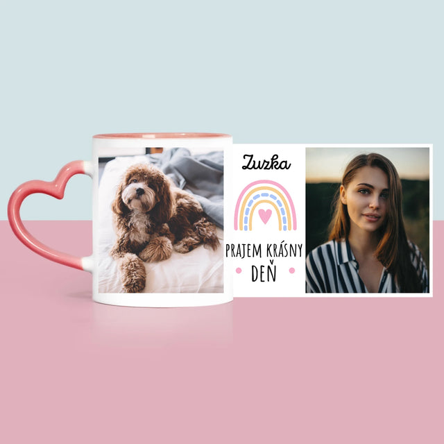 Fotokoláž: Prajem Krásny Deň - Hrnček