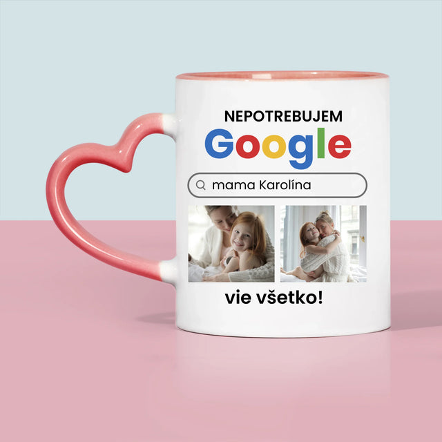 Fotokoláž: Nepotrebujem Google - Hrnček