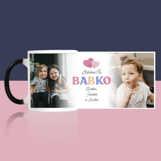 Fotokoláž: Ľúbime Ťa Babka - Hrnček