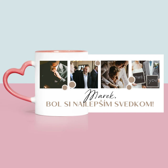 Fotokoláž: Ďakujem Koláž Z Fotiek Pre Svedka - Hrnček