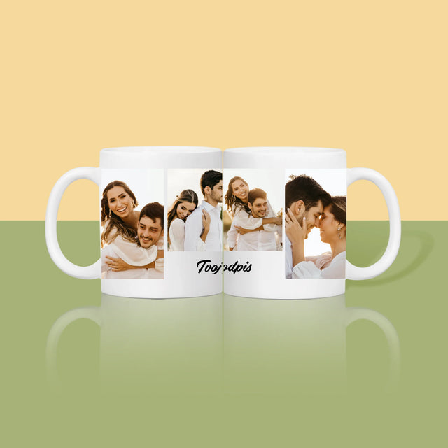 Fotokoláž: 4 Fotografie A Podpis - Hrnček