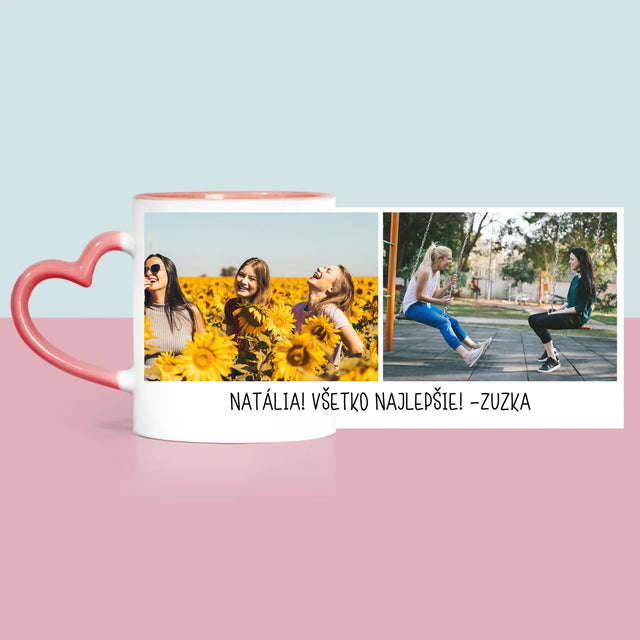 Fotokoláž: 2 Fotografie A Podpis - Hrnček