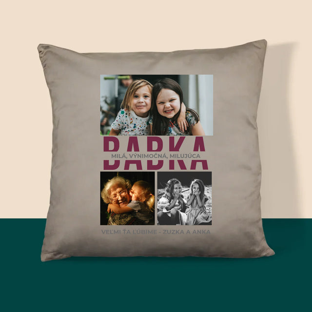 Fotokoláž: Babka Charakterové Vlastnosti - Vankúš