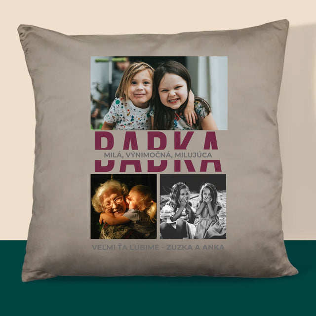 Fotokoláž: Babka Charakterové Vlastnosti - Vankúš