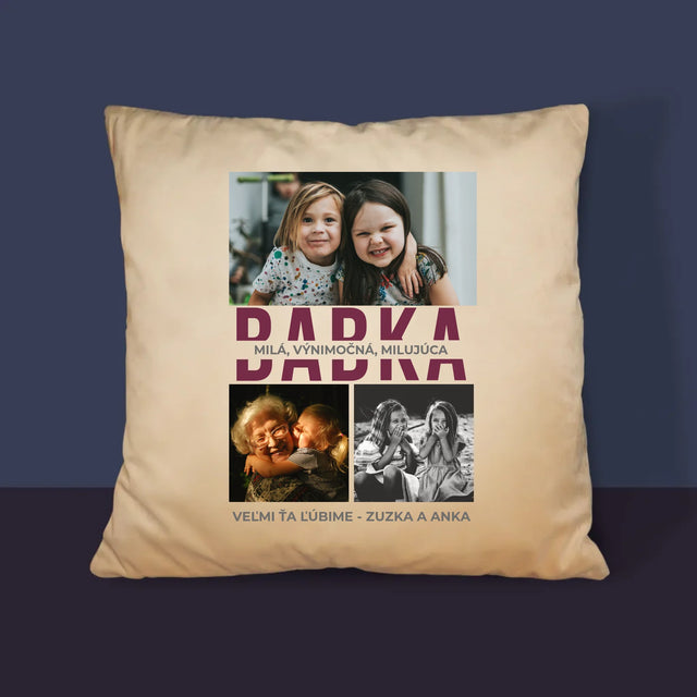 Fotokoláž: Babka Charakterové Vlastnosti - Vankúš