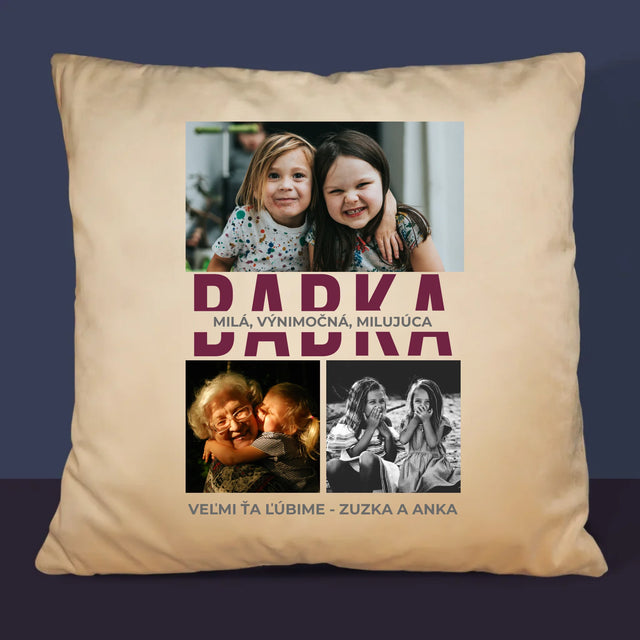 Fotokoláž: Babka Charakterové Vlastnosti - Vankúš