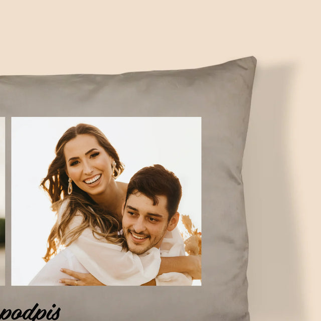 Fotokoláž: 4 Fotografie A Podpis - Vankúš