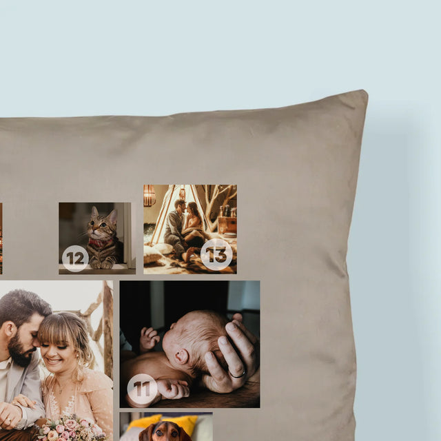 Fotokoláž: Srdce Koláž Z Fotografií - Vankúš