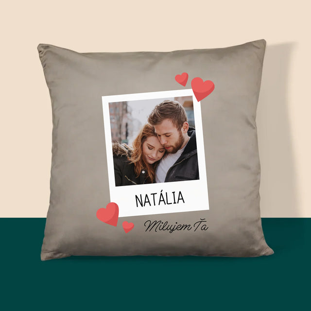 Fotografia A Podpis: Milujem Ťa Fotografia - Vankúš