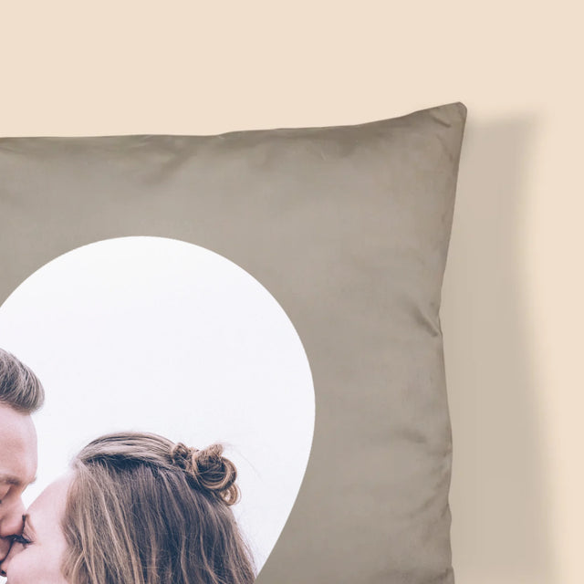 Fotokoláž: Iniciály Srdce - Vankúš