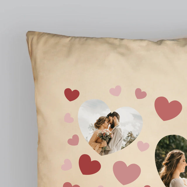 Fotokoláž: Srdce Fotografie - Vankúš