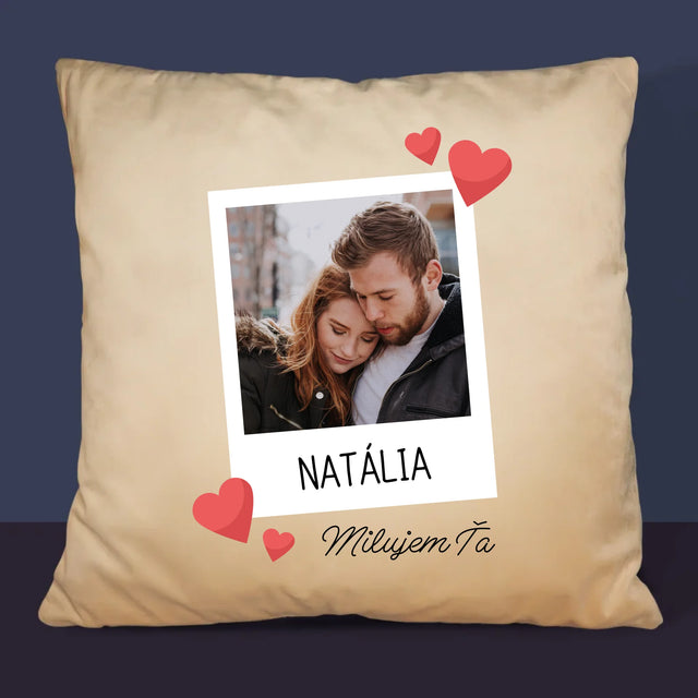 Fotografia A Podpis: Milujem Ťa Fotografia - Vankúš