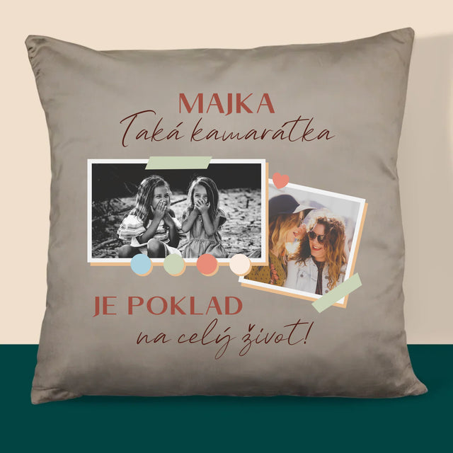 Fotokoláž: Kamarátka Je Poklad - Vankúš