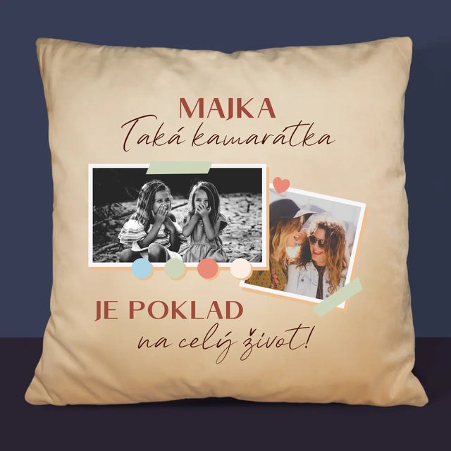 Fotokoláž: Kamarátka Je Poklad - Vankúš