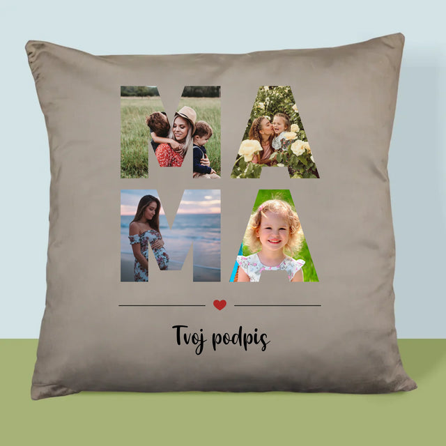 Slovo Z Fotografií: Mama Z Tvojich Fotografií - Vankúš