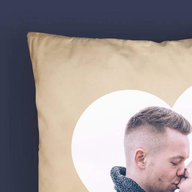 Fotokoláž: Iniciály Srdce - Vankúš